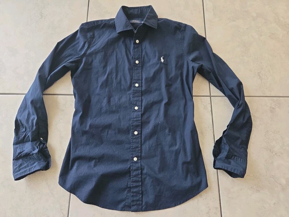 Polo Ralph Lauren Button-Up Shirt Youth Girls Sz 10 Medium Long Sleeve